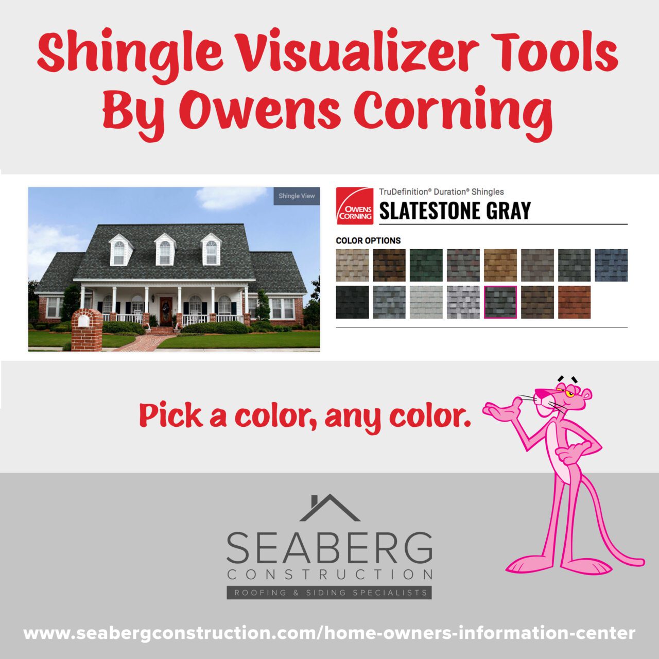 Seaberg Construction Blog: Shingle Visualizer Tools By Owens Corning