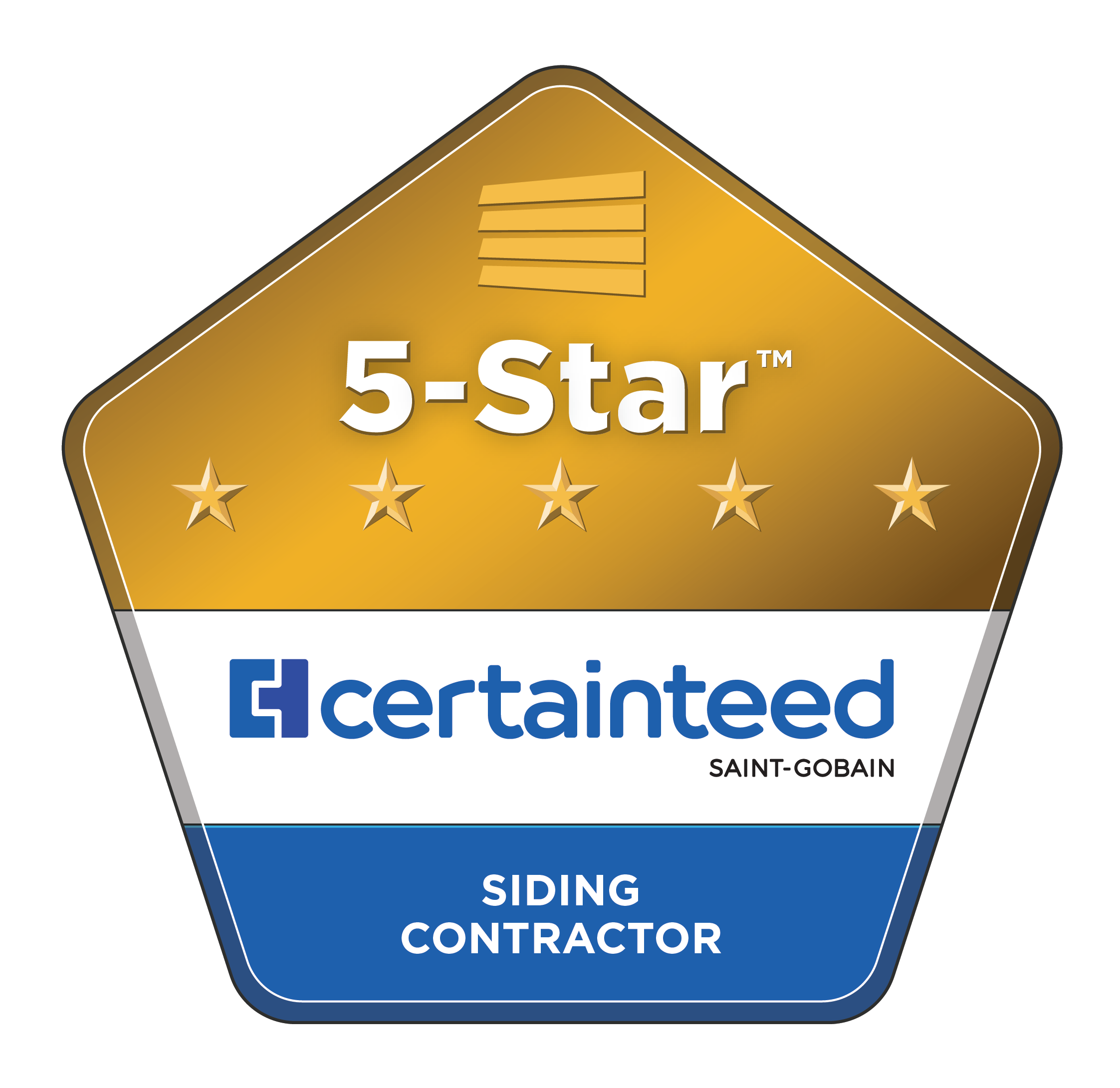 CertainTeed 5-Star Siding Contractor Badge
