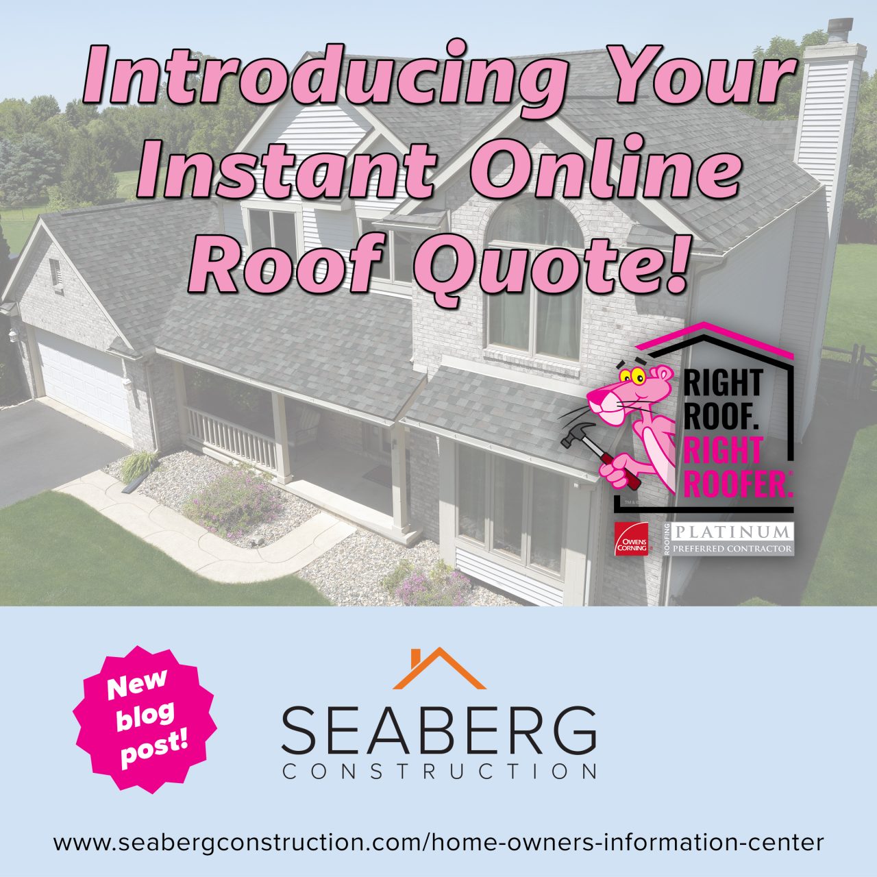 Seaberg Construction Blog: Introducing Your Instant Roof Quote! Free online roof replacement estimate, roof quote, instant roof quote, how much will my roof cost