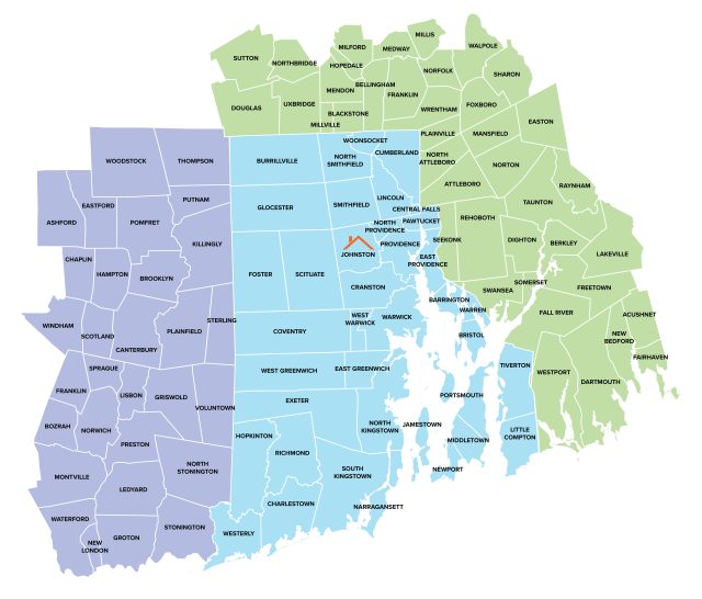 Seaberg Construction’s Service Area Map
