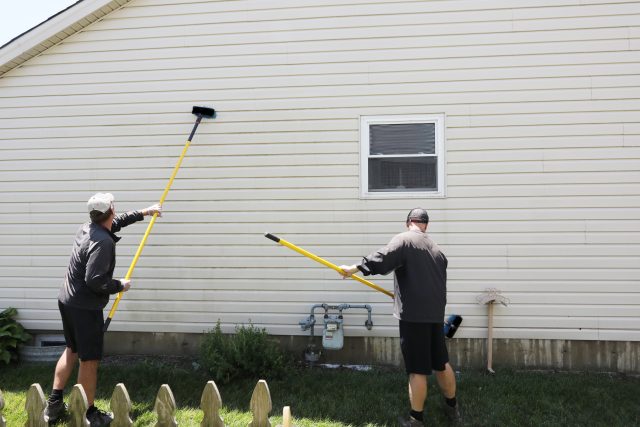 siding water damage, mold on house exterior, algae growth on siding, home exterior maintenance, water damage signs, house mold and mildew, dirty vinyl siding, exterior home repair, weather damage on siding, house in need of cleaning
